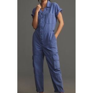 PISTOLA Grover Slate Blue Cotton Jumpsuit Large Utility Workwear Gorpcore‎